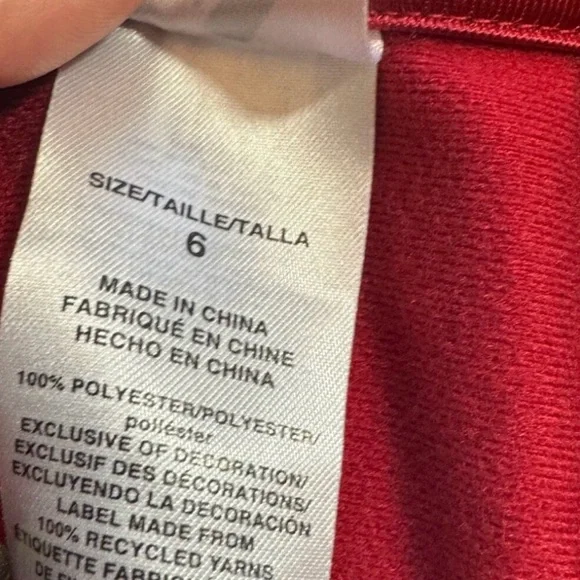 Adidas Kids Red & White Track Jacket size 6 - Picture 6 of 8